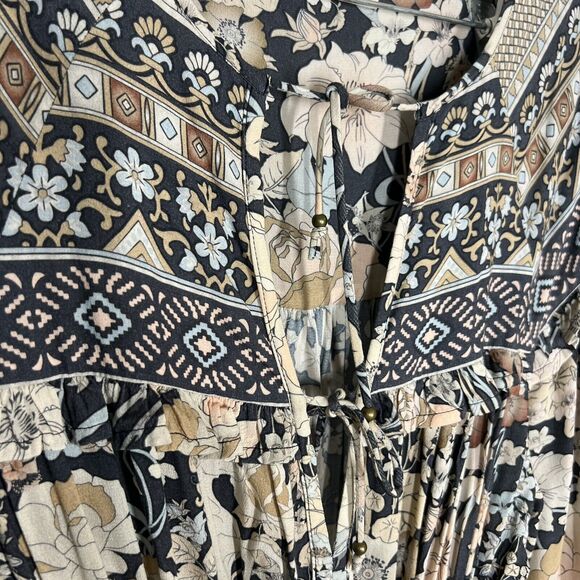 Spell and The Gypsy Sz XS Amethyst Playdress Floral Long Sleeve in Nightfall - Picture 6 of 14